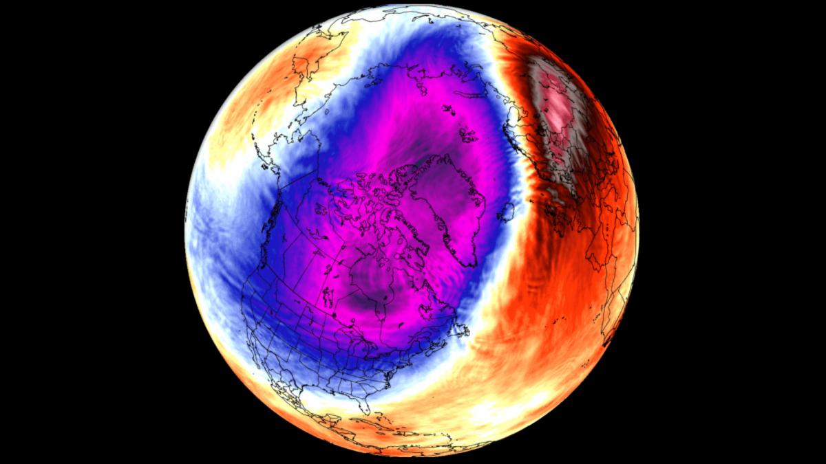 Cum evoluează vortexul polar în ianuarie 2026: Intră într-o faza de instabilitate și slăbește. Frigul arctic ajunge și în Europa