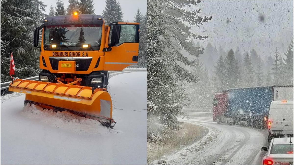 ninge abundent in 14 judete traficul e restrictionat pe dn 6 in judetul caras severin pe mai multe sosele din braila este polei