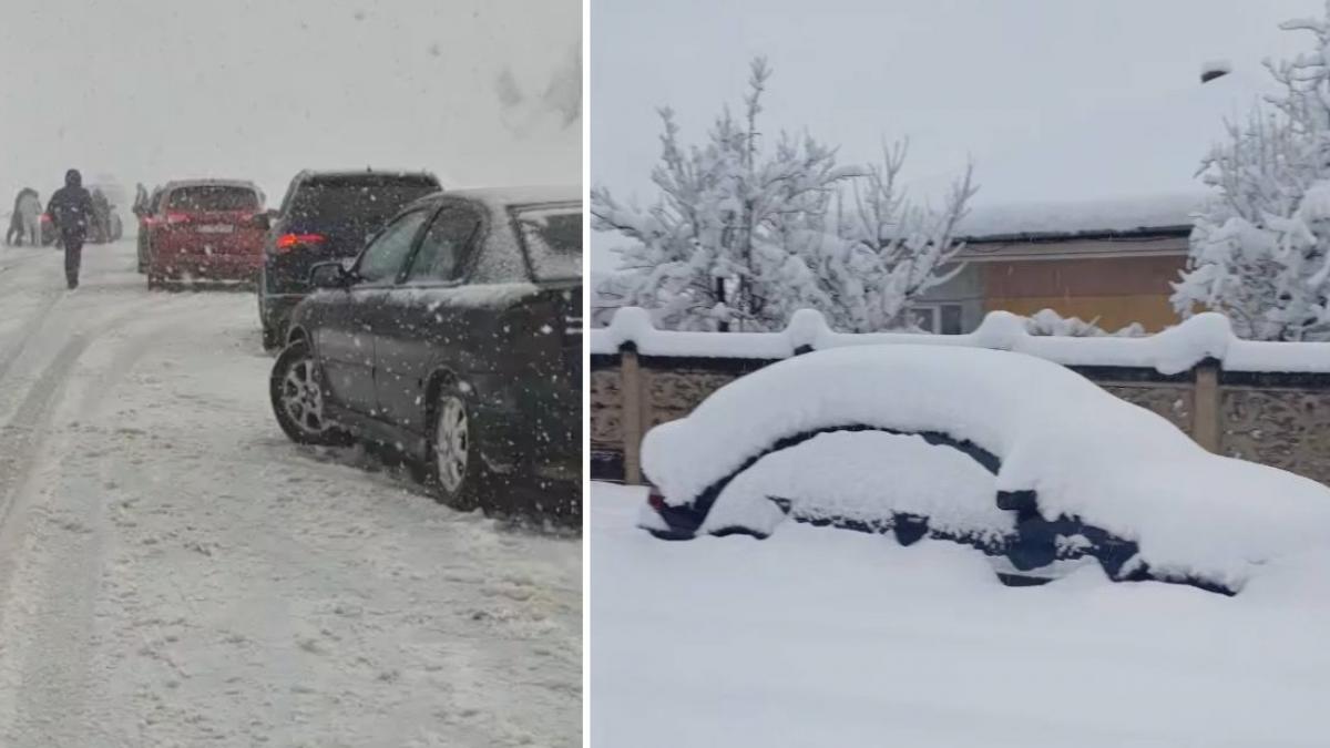 viscolul face ravagii in hunedoara circulatia la ranca este restrictionata politia controleaza toate masinile