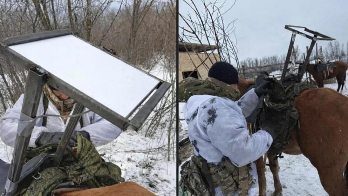 razboiul din ucraina ca in evul mediu rusii au echipat cai cu starlink si transmit imagini live de pe front