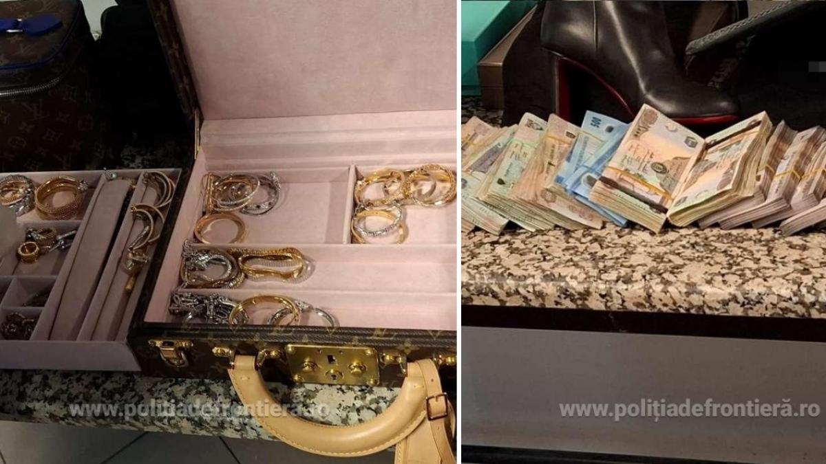 captura uriasa la aeroportul otopeni teancuri cu bani bijuterii de aur si ceasuri de lux in valoare de 3 milioane de euro