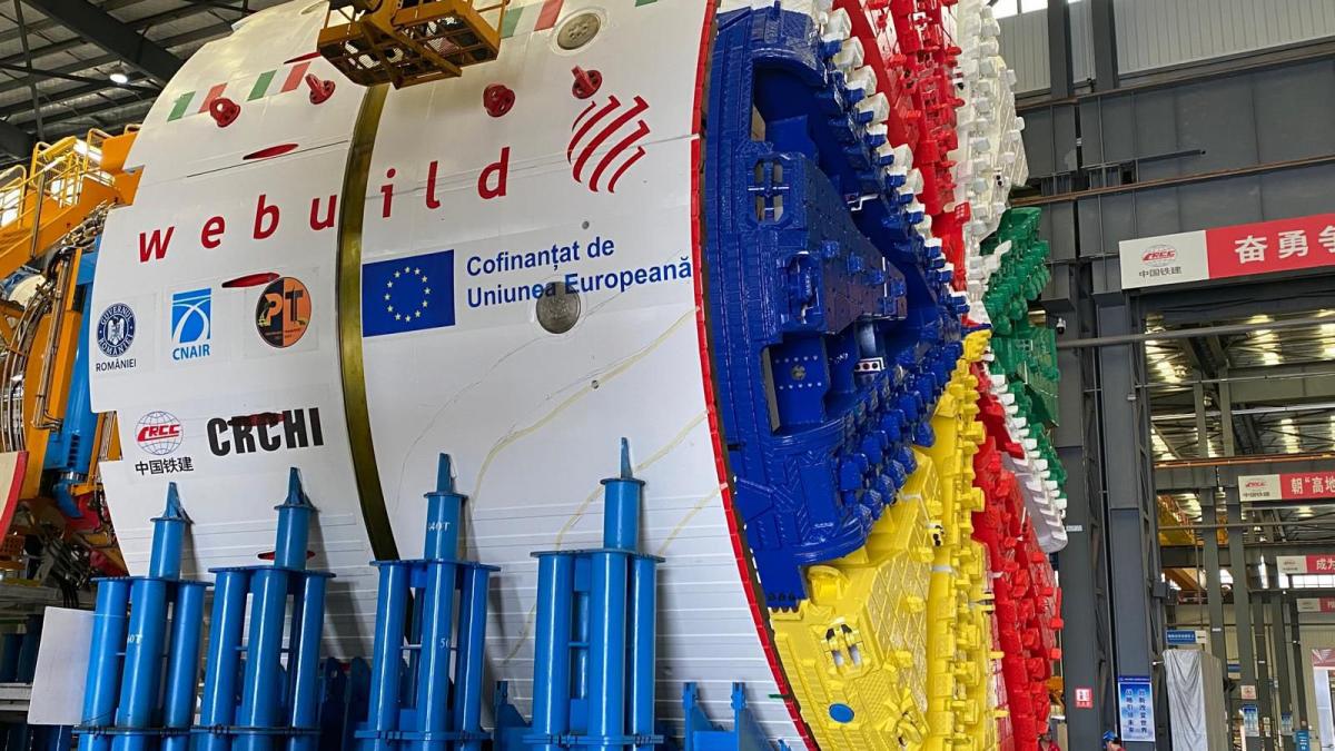 cartita TBM care va fora tunelurile de pe A1 Sibiu–Pitesti