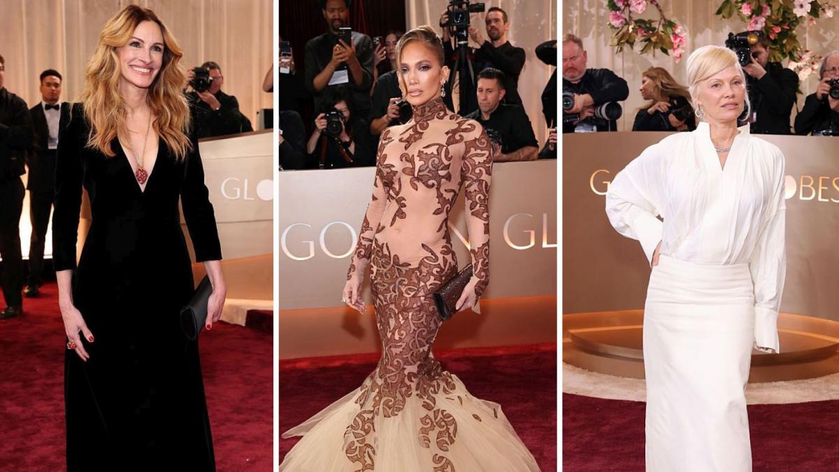 Cele mai spectaculoase apariții la Globurile de Aur. Jennifer Lopez și Julia Roberts au făcut senzație, Pamela Anderson, nemachiată