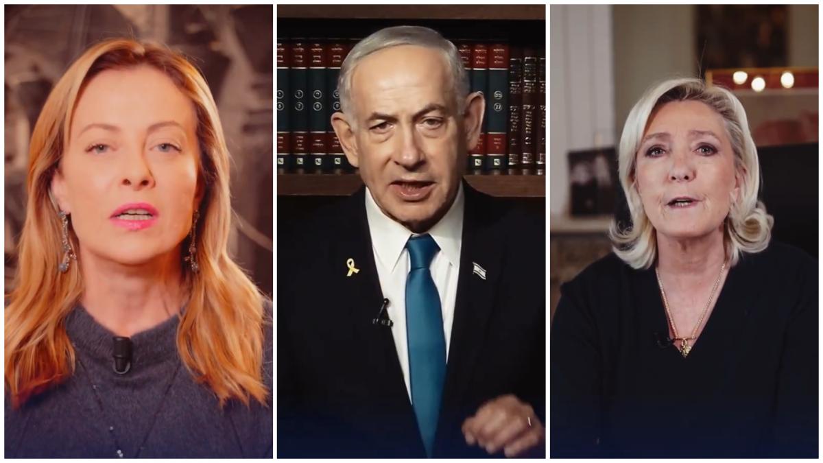 meloni netanyahu și le pen