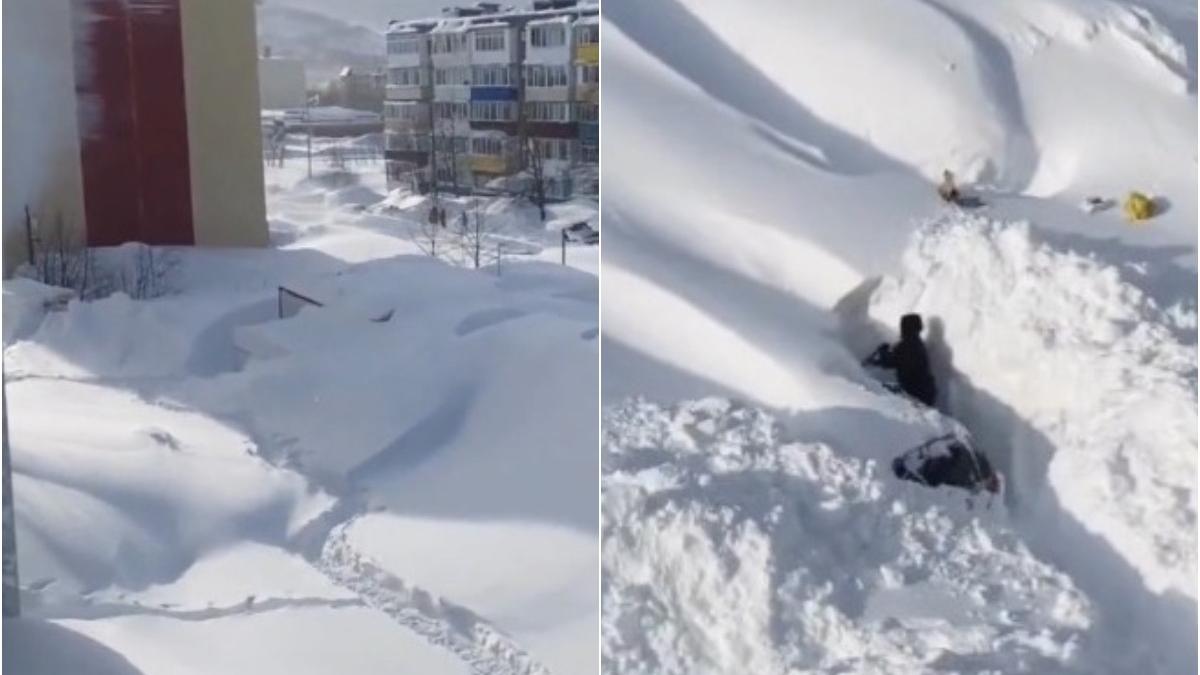 apocalipsa zapezii in rusia ninsorile istorice au blocat oamenii in blocuri in kamceatka zapada masoara 4 metri