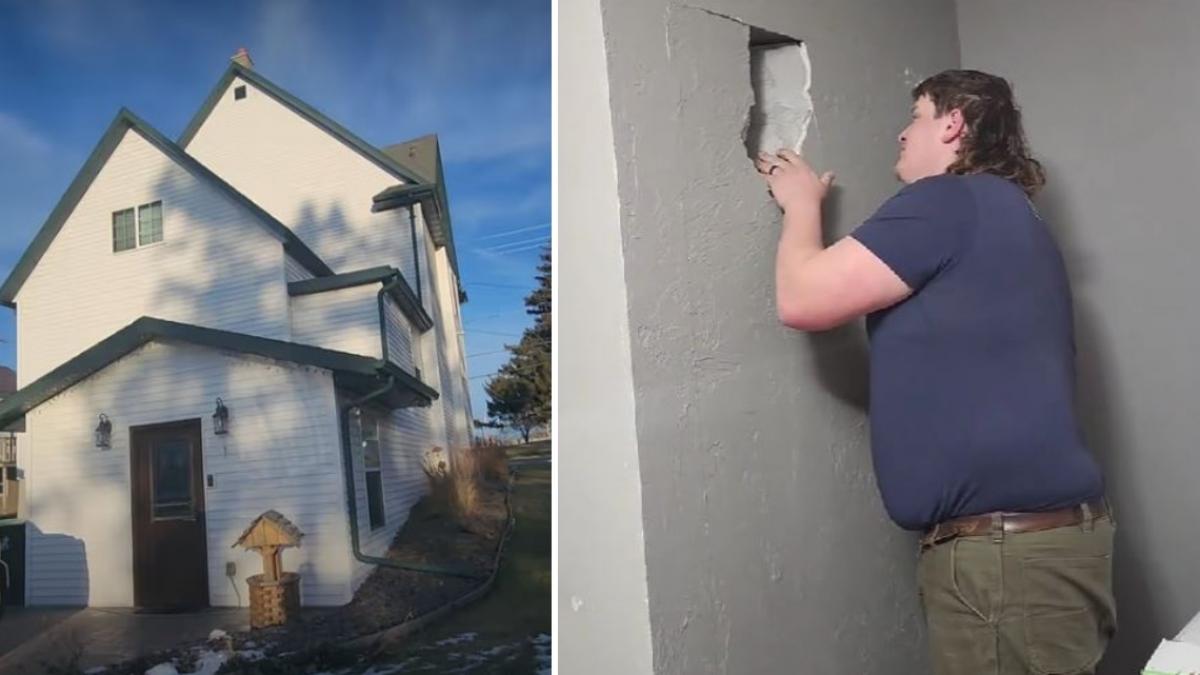 doi soti din sua care si au cumparat o casa veche de peste 100 de ani au descoperit un secret ascuns in spatele unui perete