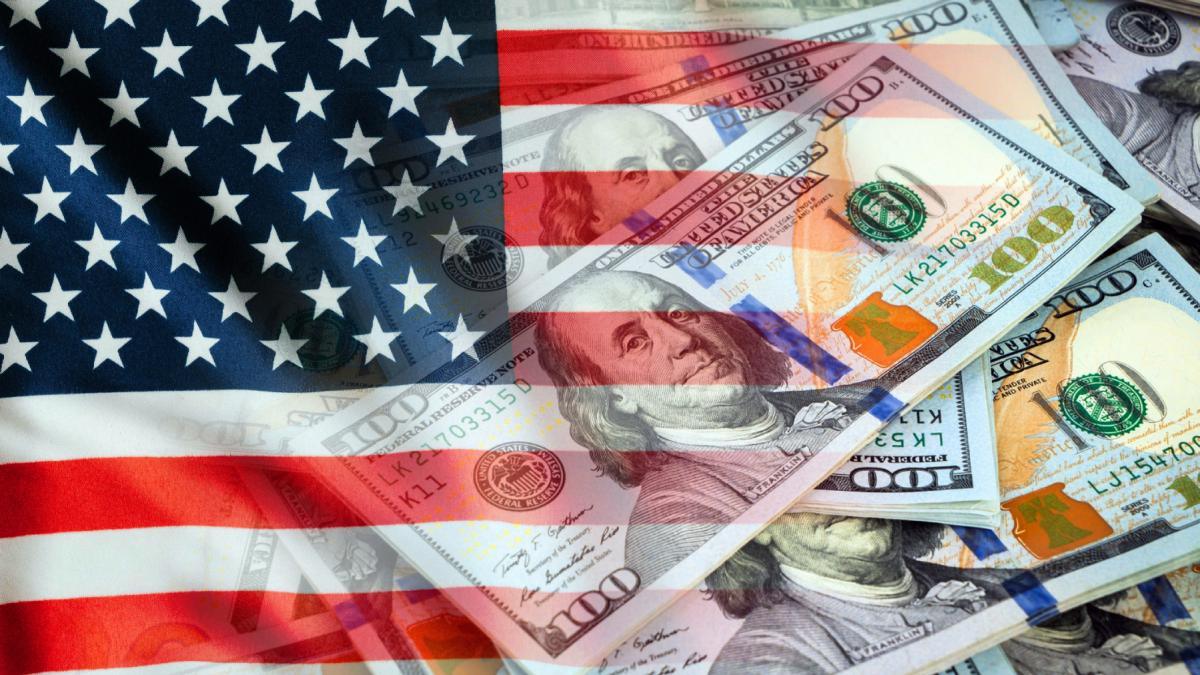 economia sua dolari steag american