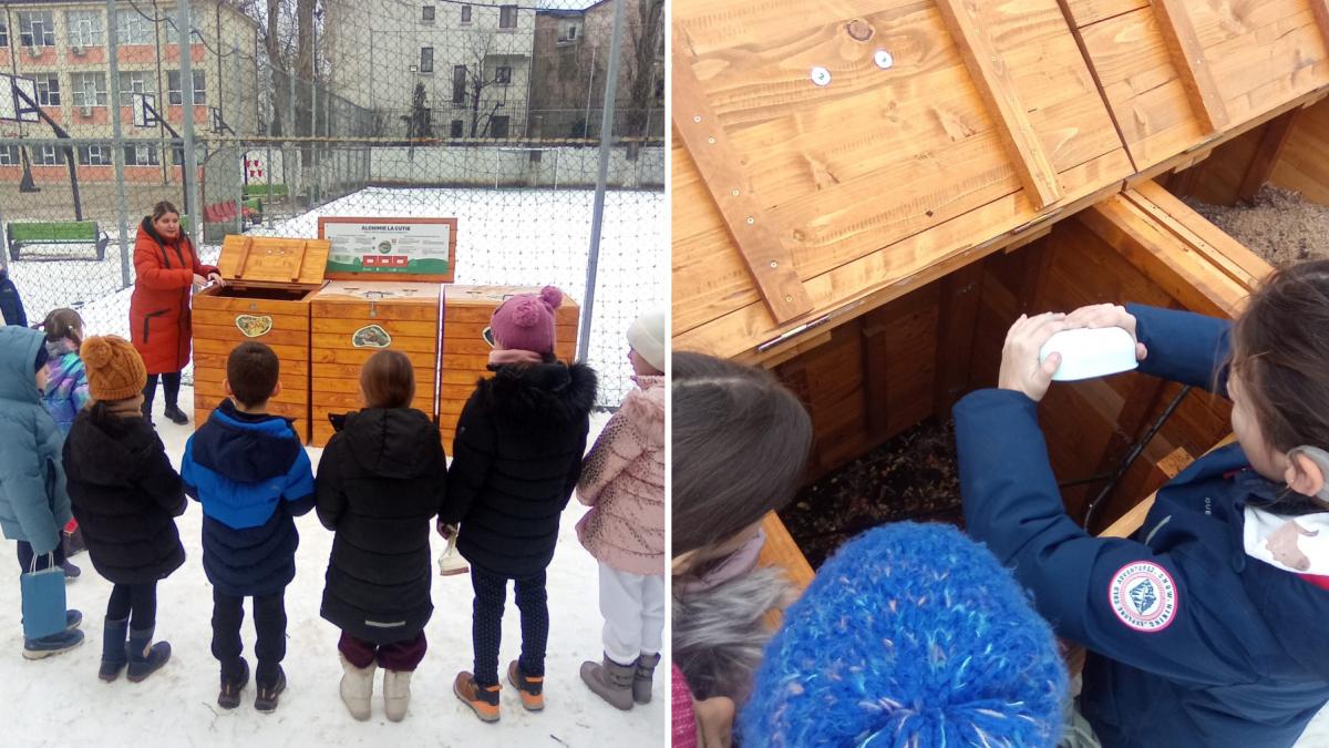 o scoala din bucuresti a deschis un punct de compostare si va folosi ingrasamantul in gradina ce resturi vegetale pot aduce elevii