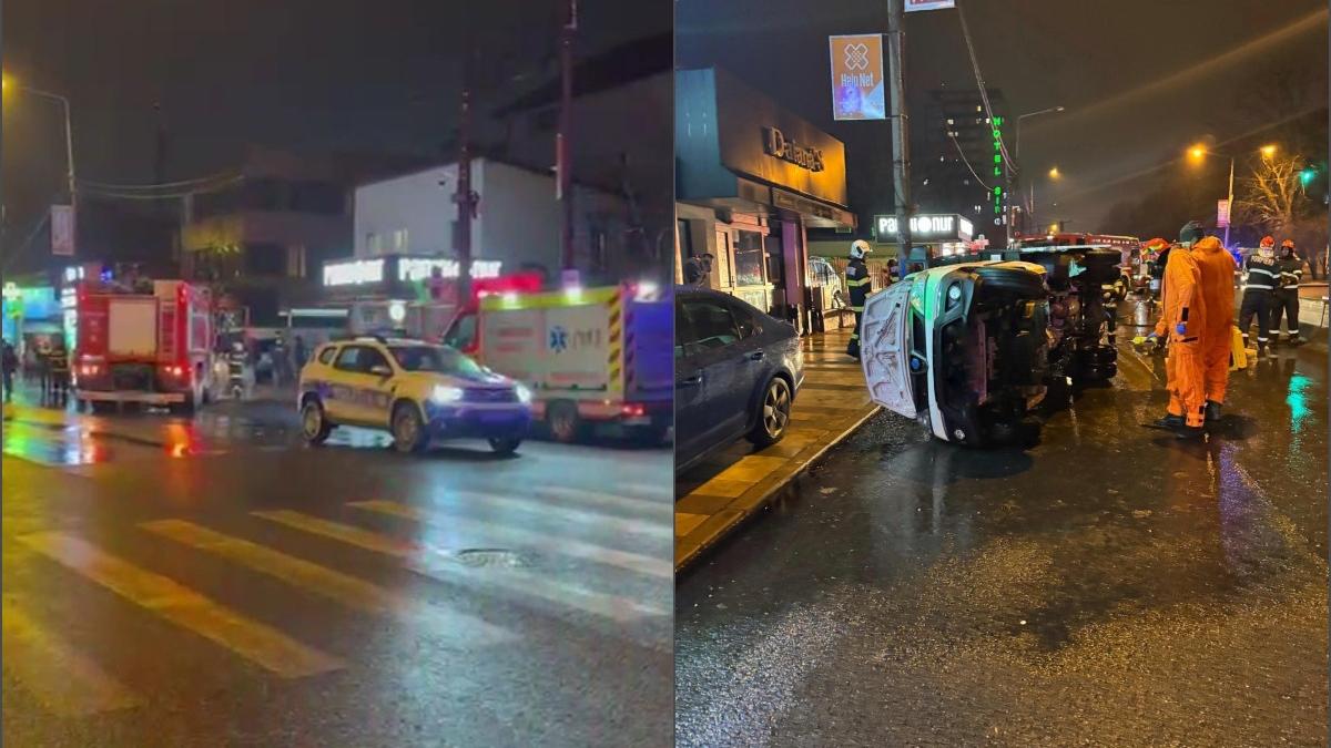 Accident autoutilitară butelii soseaua Fundeni Bucuresti A3CNN