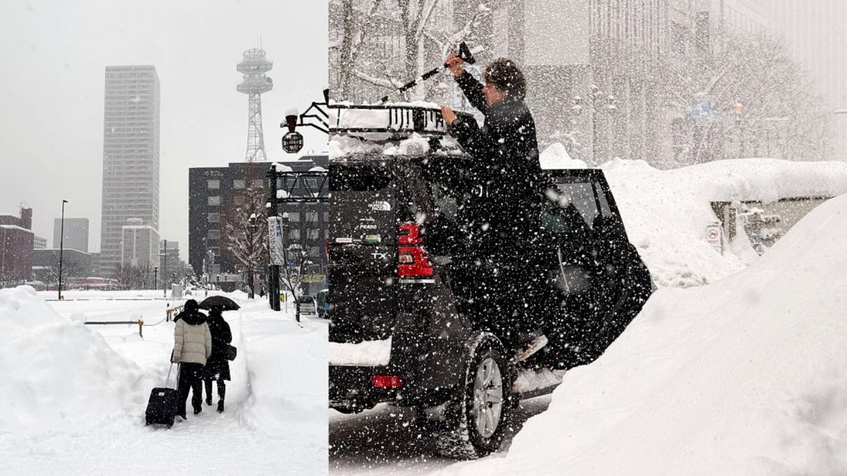 ninsori record in japonia sute de zboruri si trenuri au fost anulate peste 2 000 de persoane sunt blocate pe aeroportul din hokkaido