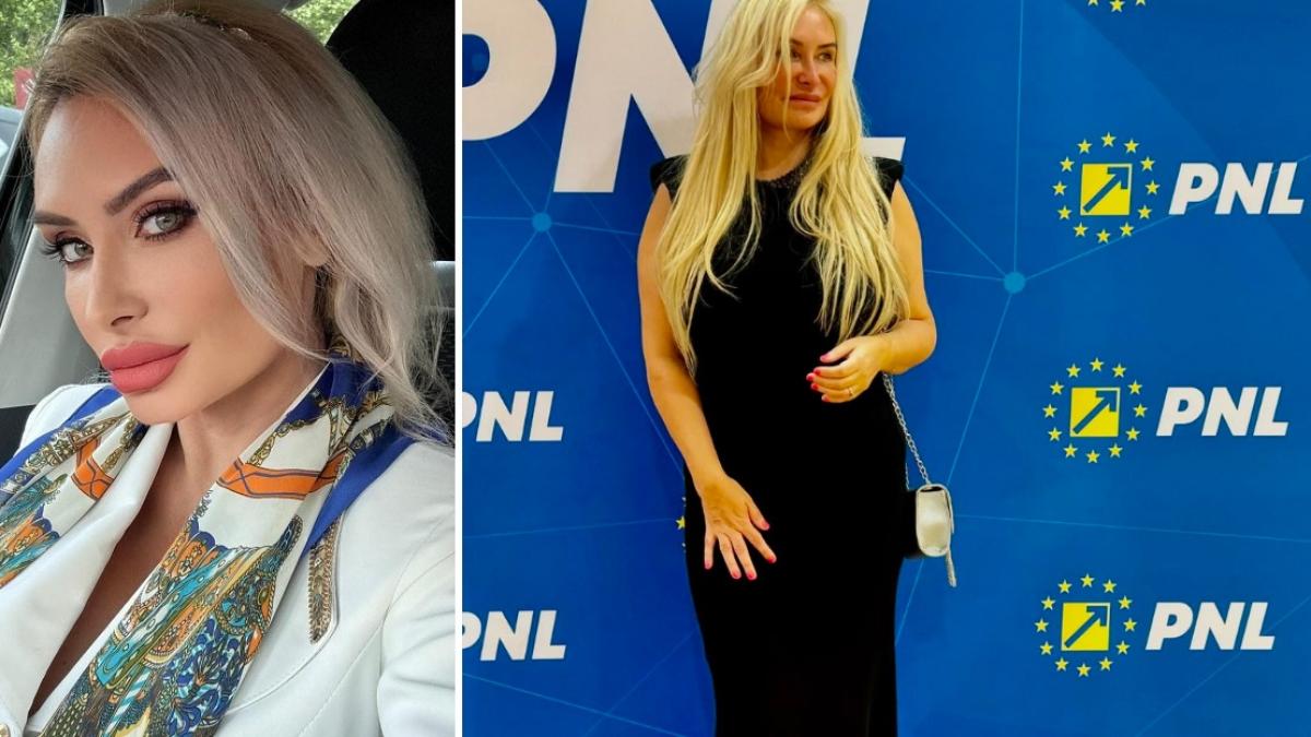 colaj 2 poze in care apare avocata Adriana Georgescu, membru PNL Sector 1 al Bucureştiului