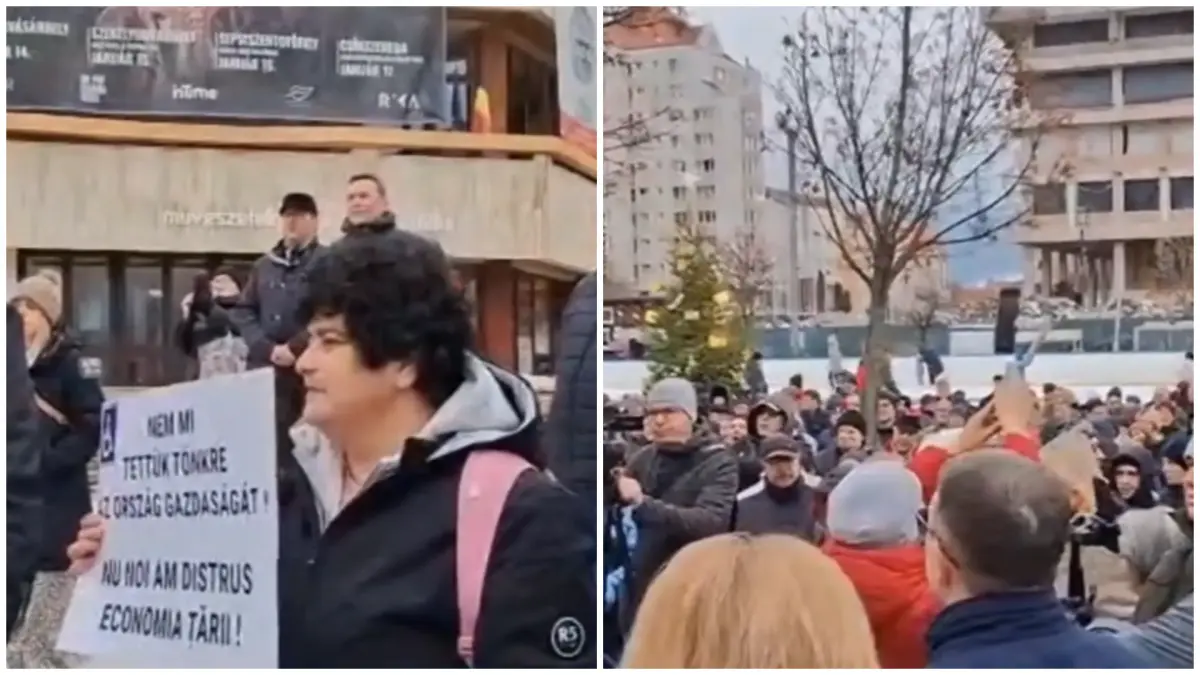 2 000 de oameni protesteaza la miercurea ciuc fata de cresterea taxelor mesaj pentru udmr sa mearga sa pazeasca oile