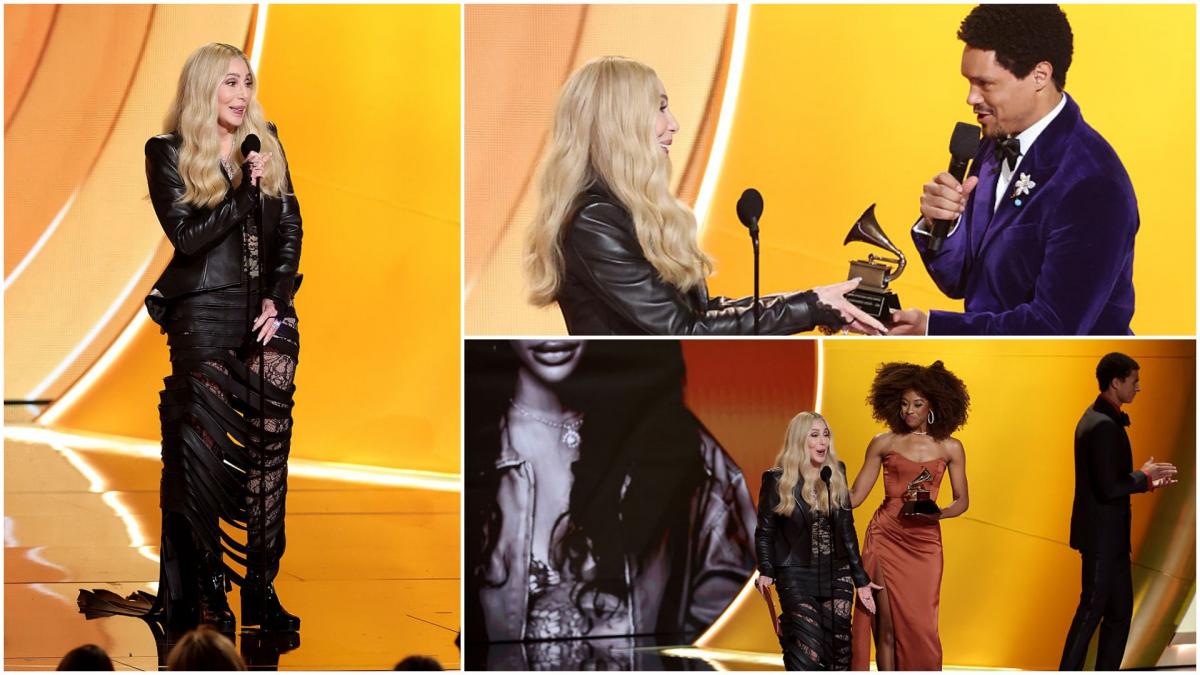 colaj cu cher pe scena