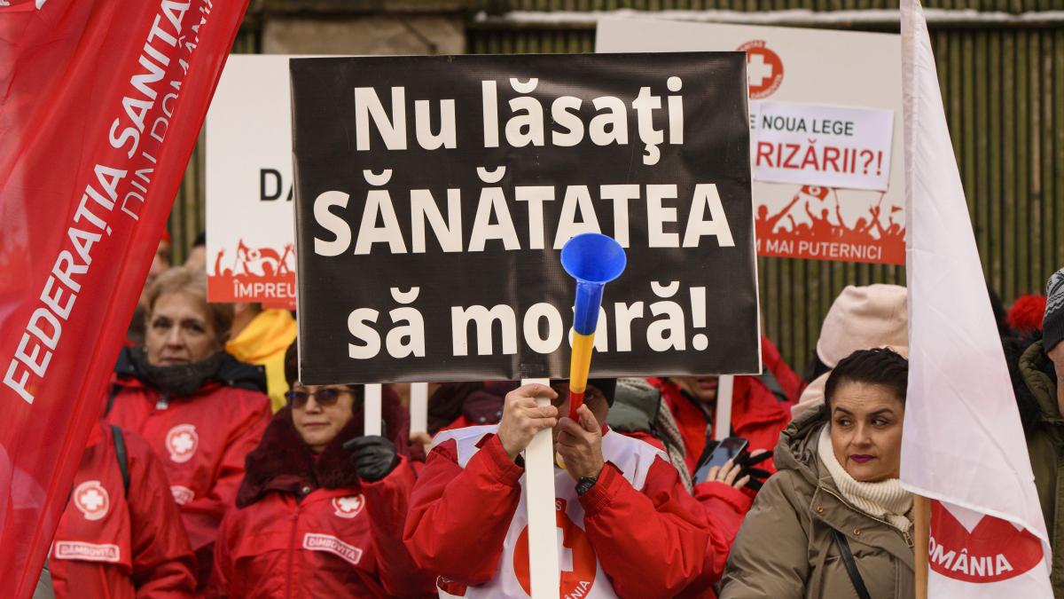proteste ale sindicalistilor sanitas la guvern