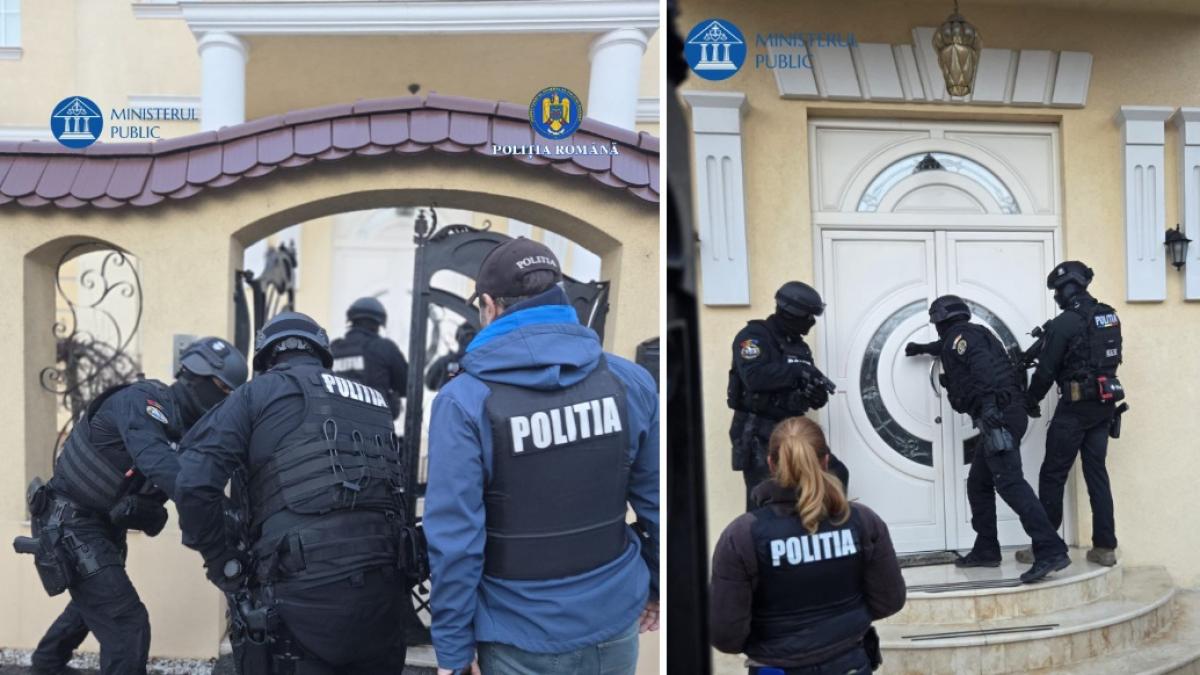 colaj 2 poze de la descinderile acasa la văduva miliardarului Adrian Kreiner, în dosarul femeii din Sibiu care şi-a ucis mama pentru averea de peste 1 milion de euro