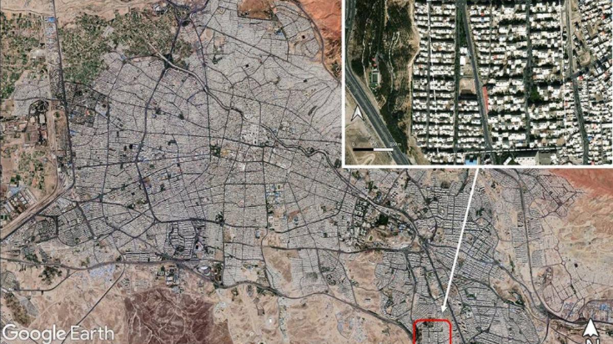 imagini din satelit gradina iran