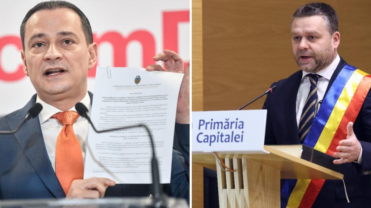 colaj 2 poze in care apar Ciprian Ciucu, primarul general al municipiului Bucureşti şi Daniel Băluţă, primarul Sectorului 4 al Capitalei. 
