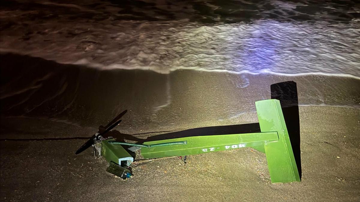 poza cu drona gasita pe o plaja din Mamaia in seara de 9 februarie 2026