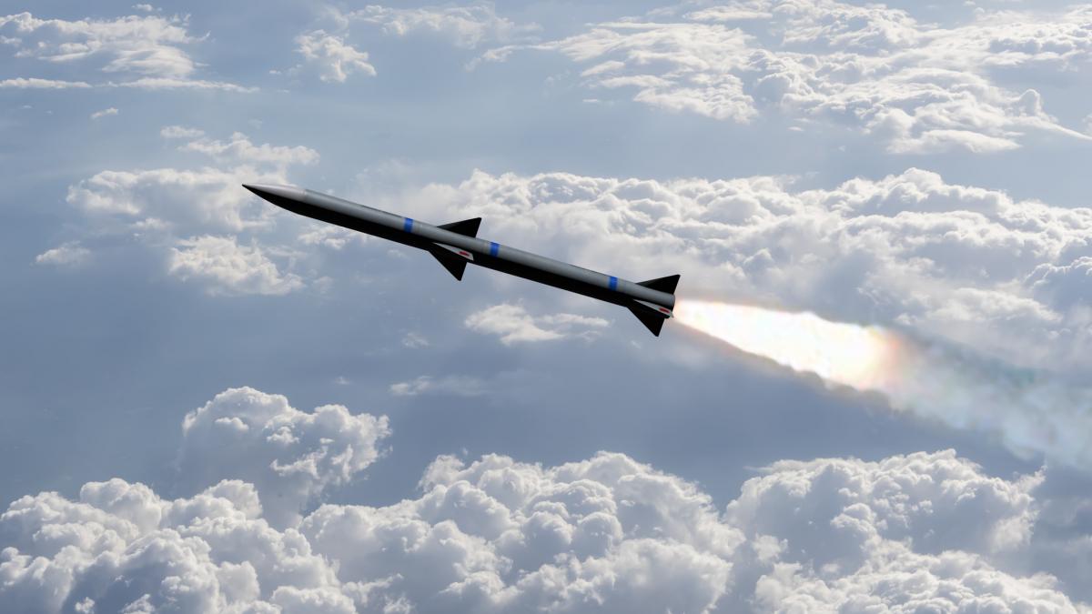 rachetă balistică în zbor