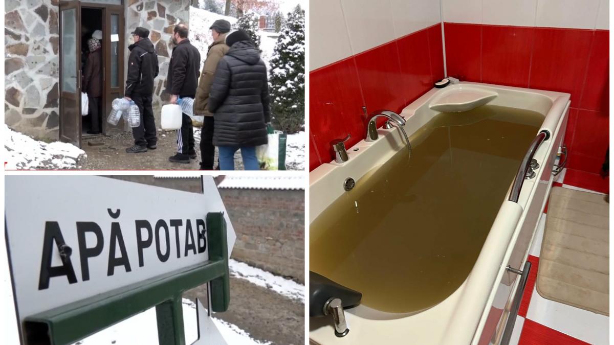 situatie dramatica la curtea de arges apa de la robinet e neagra contaminata cu o bacterie periculoasa oamenii sunt revoltati