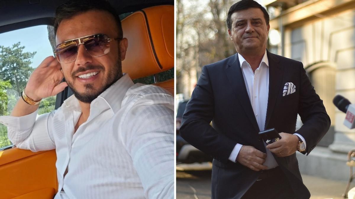 colaj 2 poze in care apar Gabriel Bădălău şi tatăl său, Niculae Bădălău, fost lider PSD Giurgiu.
