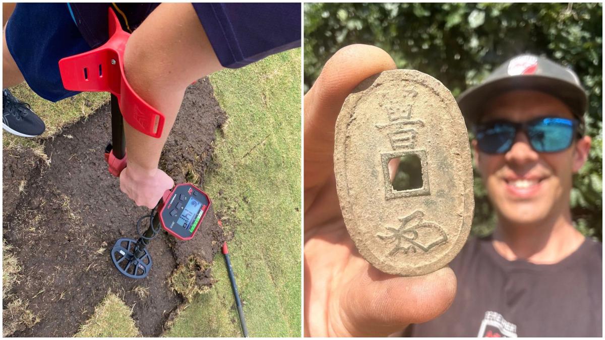 un barbat cu un detector de metale a facut o descoperire de senzatie pe un fost loc de campare din timpul goanei dupa aur