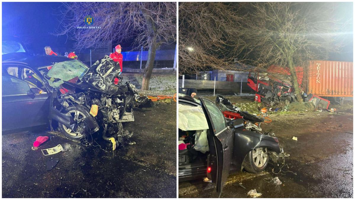 accident teribil in ialomita doi oameni au murit dupa ce o masina a intrat pe contrasens si s a izbit de un tir