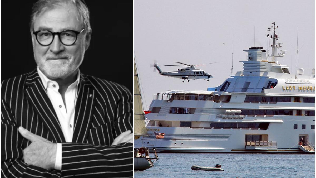 Matthias Bosse (stanga) si Iahtul Lady Moura (dreapta)