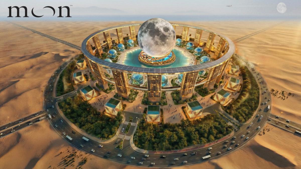 resortul tematic futurist unde turistii vor putea sa paseasca pe luna moon va avea si cea mai mare cladire sferica din lume