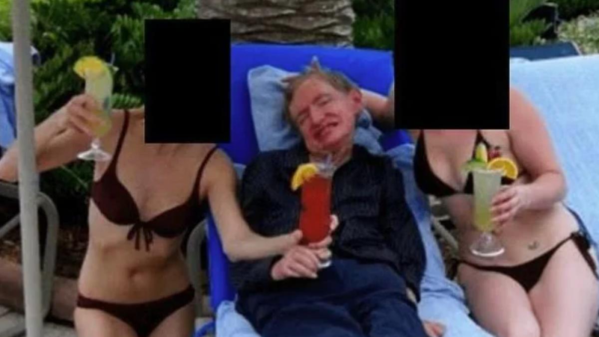 stephen hawking apare intr o fotografie in compania unor femei in bikini in dosarele epstein