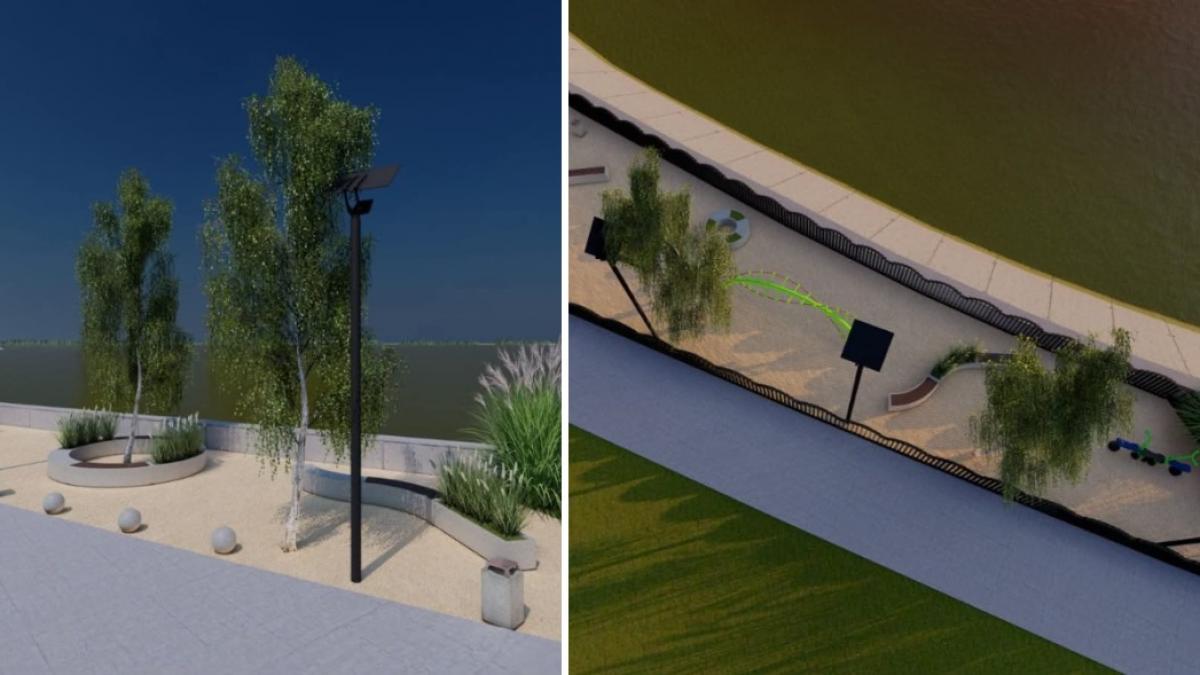 lucrarile la malul sudic al lacului morii reluate dupa acordul apelor romane imagini cu zona dupa incheierea amenajarilor