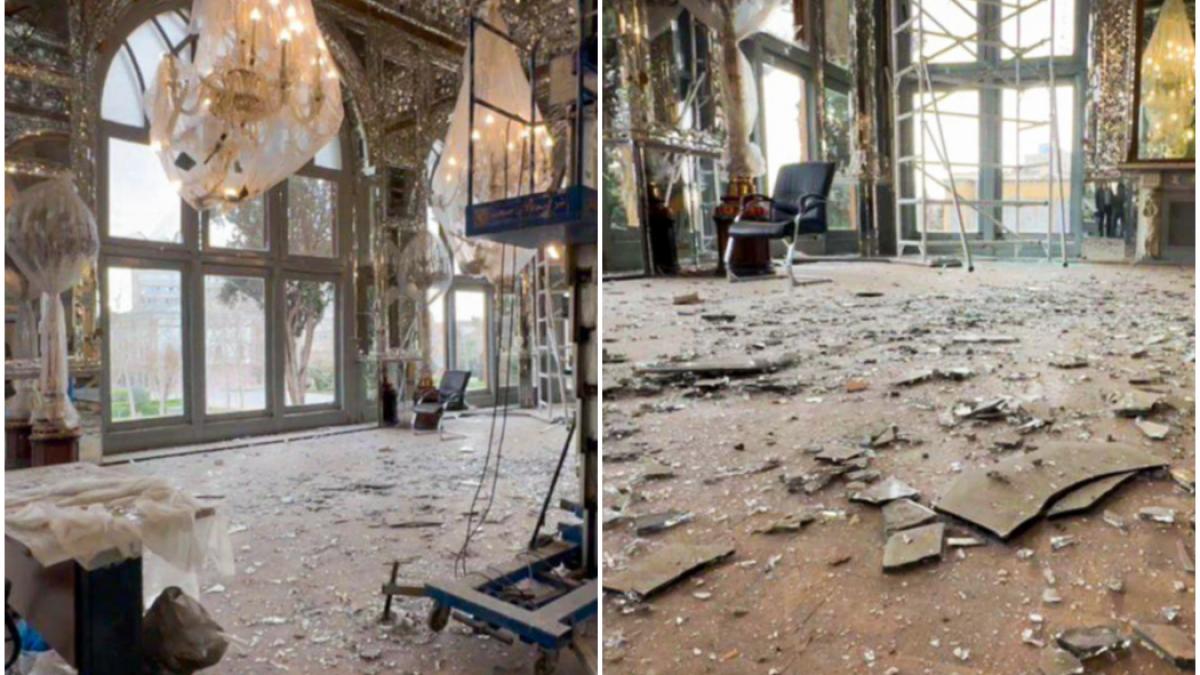 Palatul Golestan din Teheran, unul dintre cele mai importante repere ale patrimoniului persan și sit aflat pe Lista Patrimoniului Mondial UNESCO, a suferit avarii puternice. FOTO: Profimedia Images