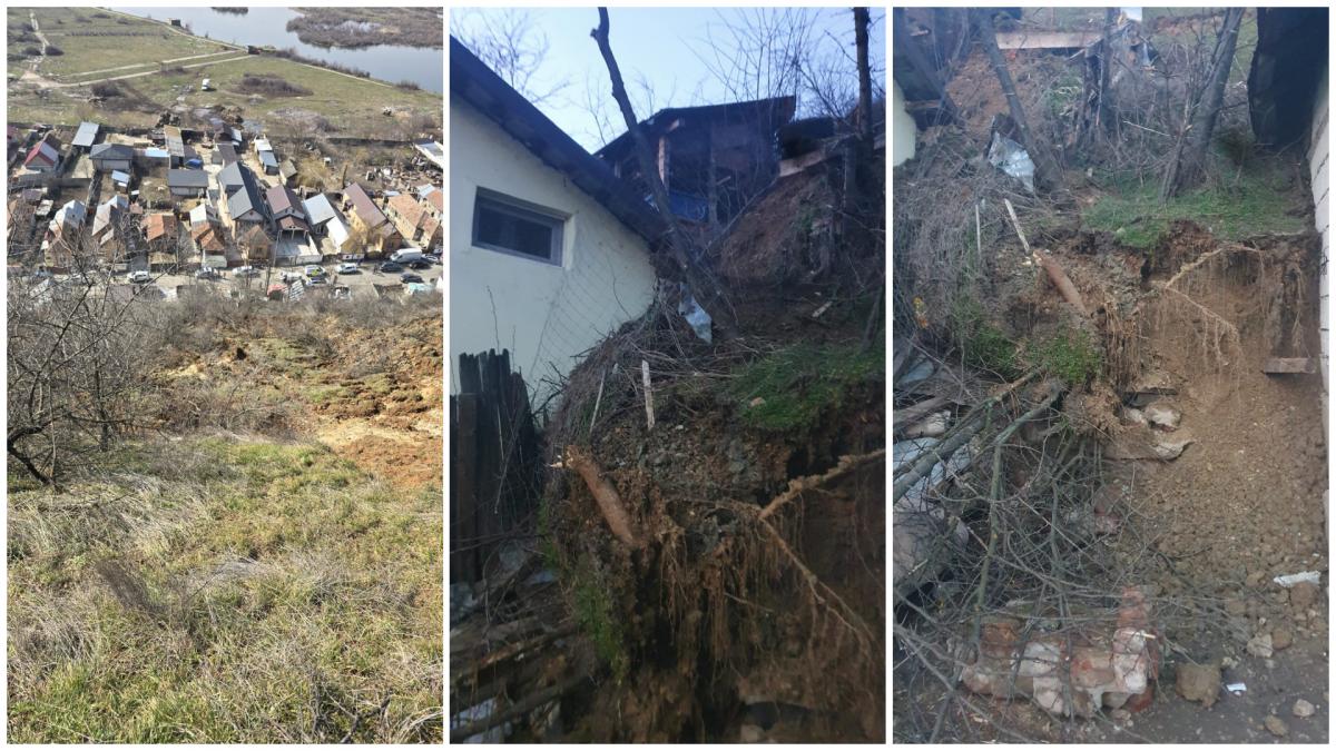 alunecare de teren in slatina doua case au fost avariate alte cinci sunt in zona de risc 25 de oameni au fost evacuati
