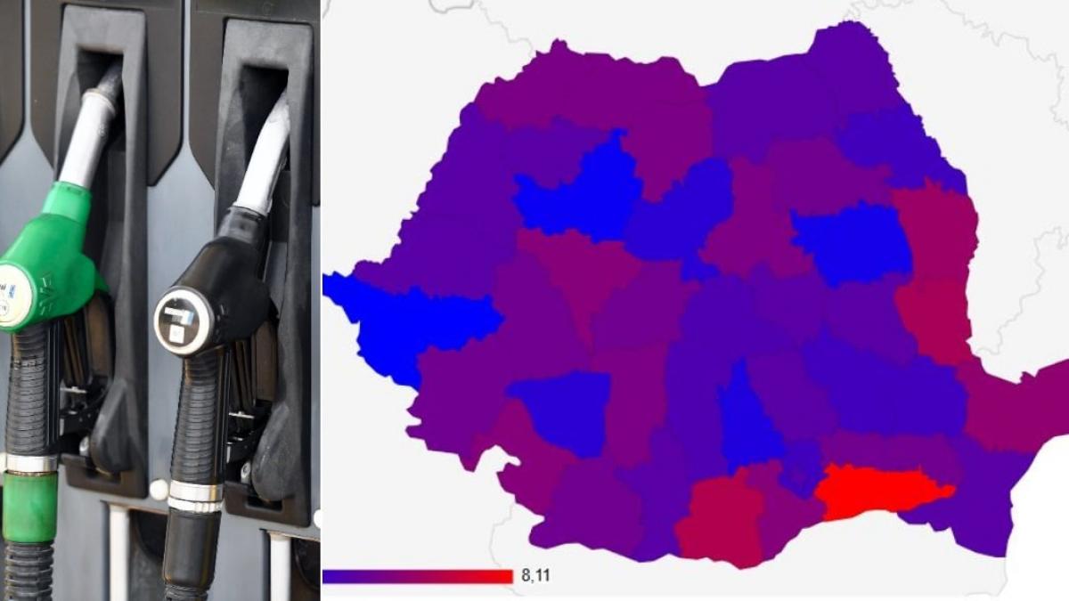 harta scumpirilor la benzina si motorina preturile au crescut in 24 de ore si cu 15 bani unde poti cumpara cel mai ieftin