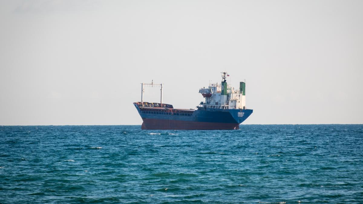 poză în care apare o navă cargo