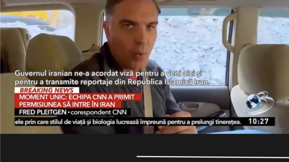 cnn primele imagini filmate in iran de la inceputul razboiului fum peste ruine o dacia logan alba in trafic si strazi pustii