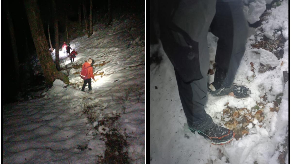 un turist s a dus pe munte in pantofi si si a pierdut unul in zapada de jumatate de metru