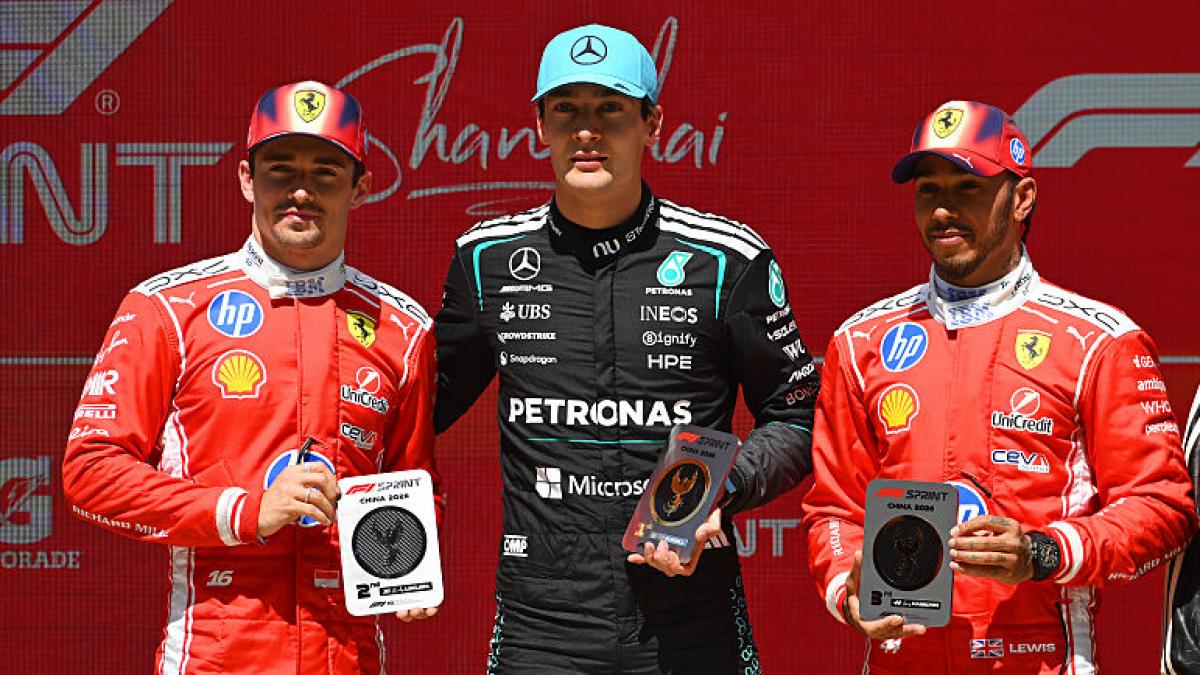 formula 1 george russell a casigat sprintul marelui premiu al chinei ferrari a completat podiumul