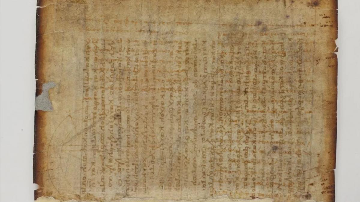 Palimpsestul lui Arhimede diagrame despre sfera si ciclindru acoperite de rugaciuni