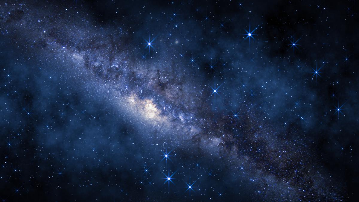 poza cu Galaxia Calea Lactee și câmpul stelar în Spațiul 