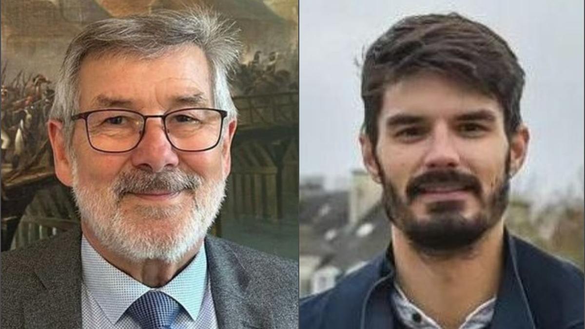 Charles Hittler (stânga) și Antoine Renault-Zielinski se bat pentru fotoliul de primar în Franța