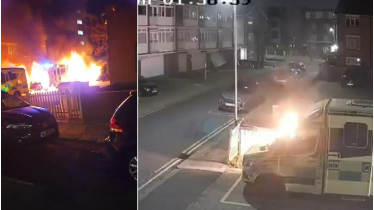 patru ambulante au fost incendiate in londra politia suspecteaza un atac antisemit