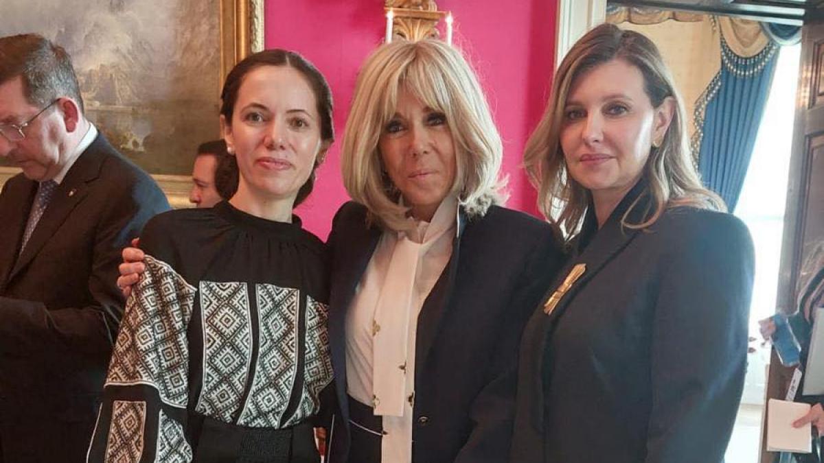 mirabela gradinarul alaturi de brigitte macron si de olena zelenska la casa alba