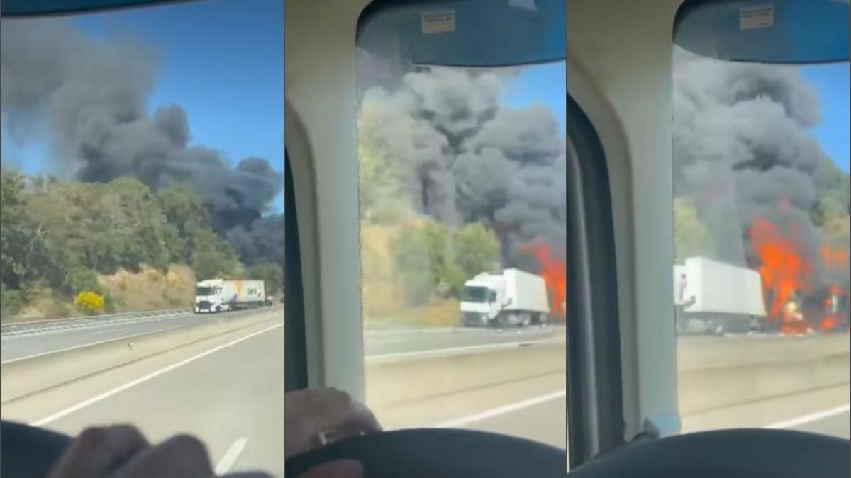 doi romani sot si sotie au murit intr un accident cumplit in spania tir ul lor s a ciocnit cu un altul care stationa si a luat foc