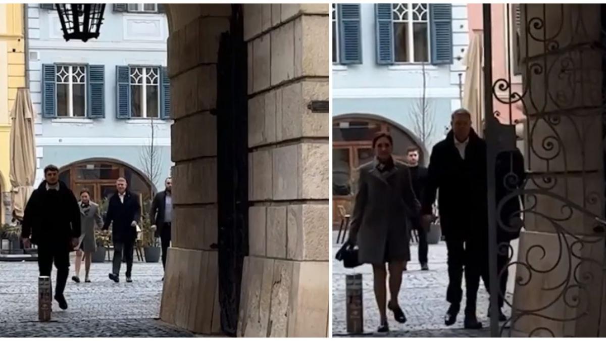 klaus iohannis alaturi de sotie la slujba de florii de la biserica din centrul sibiului mesajului fostului presedinte pentru romani