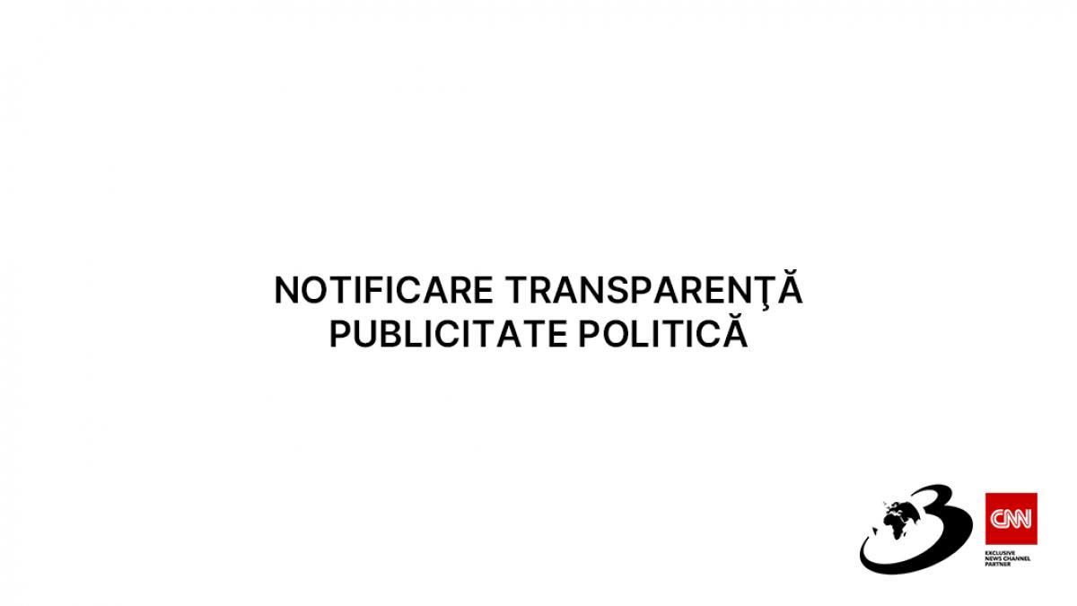NOTIFICARE PRIVIND TRANSPARENTA