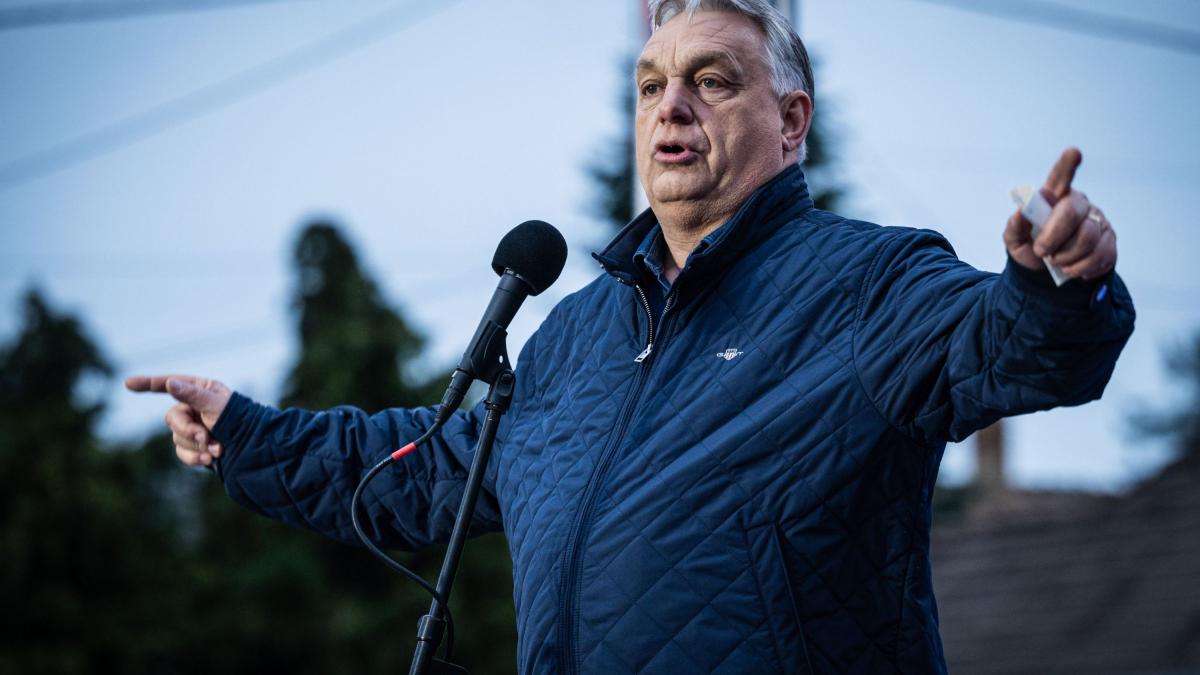 viktor orban la un miting electoral