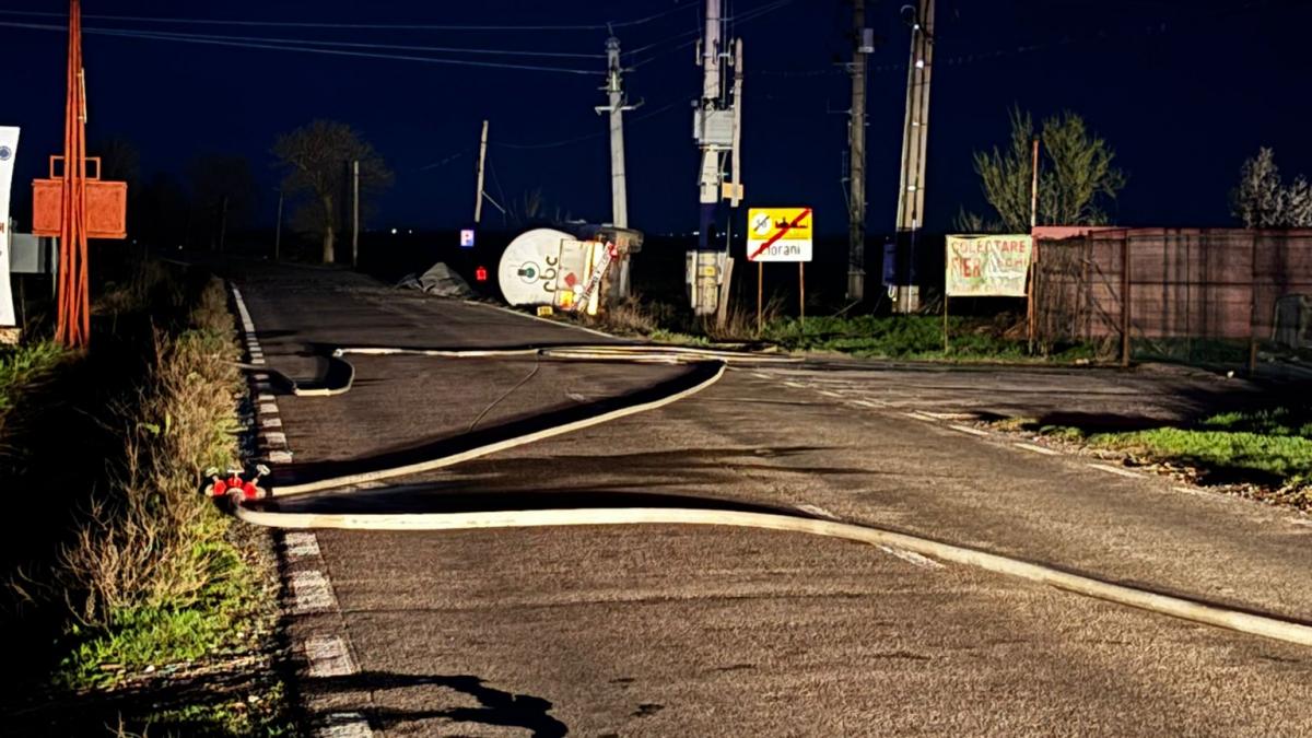 o cisterna cu gpl s a rasturnat in ciorani oamenii de pe o raza de 1 000 de metri au fost evacuati