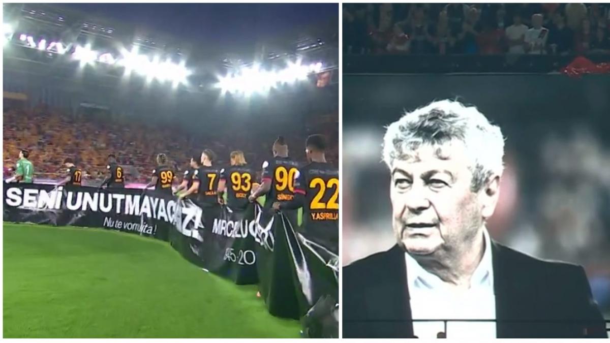 jucatorii galatasaray mesaj special in romana pentru mircea lucescu in campionatul turciei momente de reculegere pe mari stadioane