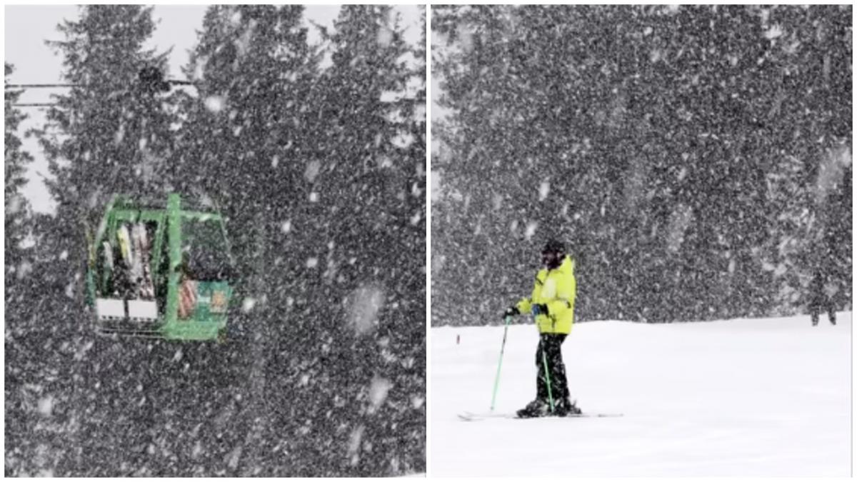 a nins ca n mijlocul iernii in statiunile montane turistii glumesc ca nu stiu ce vor sarbatori pastele sau craciunul